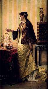 alfred stevens alfred stevens pintura de mulher belle epoque