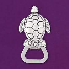 In addition to this functional interactive upgrade, the coin also makes use of three different translucent enamel colors to create the unique effect of the shell and flippers. Sea Turtle Bottle Opener The Pewter Shop