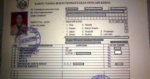 Membuat Kartu Kuning Kartu Tanda Pencari Kerja Blog Dhony Pratama