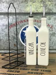Set 16oz Olive Oil And Vinegar Cruet Set Rae Dunn Inspired Etsy In 2021 Rae Dunn Collection Dunn Rae Dunn