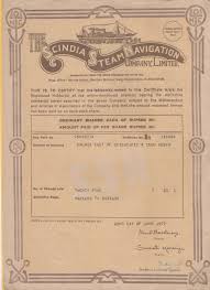 SHARE CERTIFICATE - THE SCINDIA STEAM ...