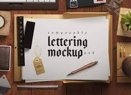 Download Free Composable Lettering Mockup Scene Psd Good Mockups