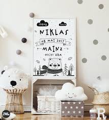 Personalisierter Premium Kunstdruck Herbstlicher Bar Im Wald Din A4 A3 Detskie Postery Derevyannye Ramy Detskie