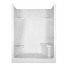 Aqua Glass 79 1 2 In H X 36 3 8 In W X 59 7 8 In L White 1 Piece Shower Kit Bathroom Redesign Aqua Glass Shower Stall