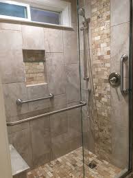 Bathroom Remodel Updated Bathroom New Shower Starfire Glass 83 Tall Shower Doors Lowes Tile Brushe Bathroom Remodel Master Bathrooms Remodel Shower Niche