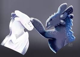 The Light Fury With The Night Fury Sun Fury How To Train Dragon How To Train Your Dragon How Train Your Dragon