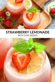 Chia Seed Drink Strawberry Lemonade With Chia Seeds Recipe Healthy Drinks Healthy Summer Drink Recipes Chia Seed Drinks