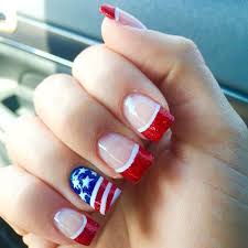 Red acrylic nails winter acrylic nails matte nails red gel nails. Red White And Blue Acrylic Nails
