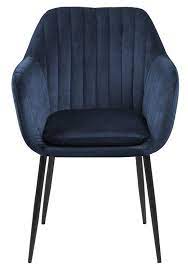 24designs sadie stoel fluweel blauw zwarte metalen poten stoelen blauwe stoelen blauw fluweel
