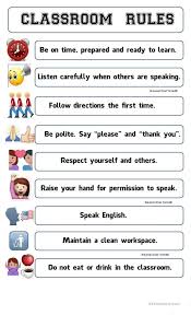 We have a great range of motivating and bright, colourful classroom rules posters. Classroom Rules Poster Emoji English Esl Worksheets For Distance Learning And Physical Classrooms