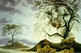Siz Bu Resimde Kac Tane Aslan Goruyorsunuz Illusion Paintings Optical Illusions Art Optical Illusion Paintings