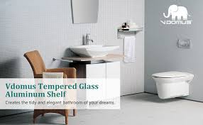 Type in the amount you want to convert and press the convert button. Amazon Com Vdomus Tempered Glass Bathroom Shelf With Towel Bar Wall Mounted Shower Storage 15 2 By 4 5 Inches Brushed Silver Finish Everything Else