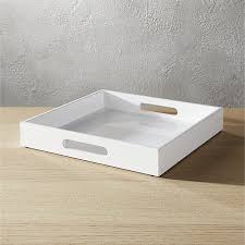 You can get your hands on simple metal. High Gloss Small Square White Tray White Tray Coffee Table Trays Tray Decor