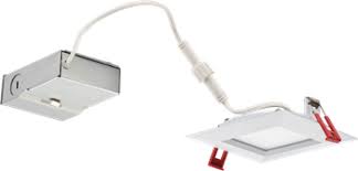 Lithonia Lighting Led 4 Square Wafer Led Wf4 Sq S Led 40k Mw M6 Square White 4000k Super Thin Led Downlight 120v 650 Lumen 80 Cri Recessed Ceiling Light Fixture