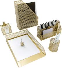 Desk sets feature frequently used items such as staplers, calculators and tape dispensers that work great in any traditional and contemporary setting. 15 Delightfully Feminine Office Setups How To Get The Look
