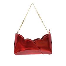 CHRISTIAN LOUBOUTIN 1235034 R258 LOUBI/GOLD LEATHER HOT CHICK BAGUETTE BAG