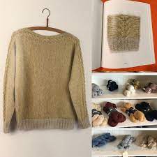 Pictured in isager spinni in colour 58, isager silk mohair in colour 28. C6 Cable 6 Is A Beautiful Jumper From The K Knit Book By Helga Isager Available At Marmalade Yarns In Frome This Would Cost 59 90 To Make In A Size 2 Strik