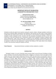 The term during which some position is held. Workplace Incivility In Malaysia A Descriptive
