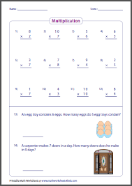 basic multiplication worksheets