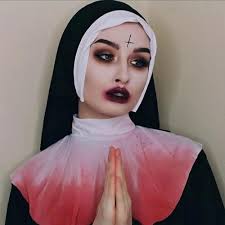 Monja Disfraz Disfraz De Monja, Sombrero De Monja, Tocado De Cruz De  Sacerdote, Medias De Tubo De Seda, Guant, Collar De Cruz De Plástico, Traje  De Cosplay De Halloween