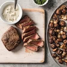 But if you want to get fancy, mix in some wild mushrooms, such as oyster, maitake or porcini. Air Fryer Top Sirloin Steak With Roasted Mushrooms And Blue Cheese Sauce America S Test Kitchen