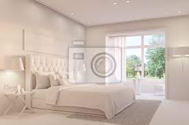 Kleine schlafzimmer haben ein paar besonderheiten, die man in erwägung ziehen sollte. Weisses Schlafzimmer Mit Doppelbett Fototapete Fototapeten Innenraume Doppelbett Gastezimmer Myloview De