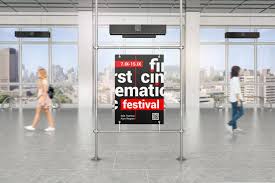 The best poster mockup with 3 posters lined up pasted on street wall in an urban style. 35 Eye Catching Indoor Advertising Psd Mockup Templates Decolore Net