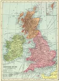 1908 Antique British Isles Map Of The United Kingdom Map England Scotland 6619 British Isles Map United Kingdom Map Map
