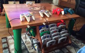 A collection of some of the functional nintendo controller coffee tables i have built. Custom Nintendo 64 Game Table With Mario Mosaic Make