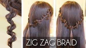 Zig Zag Braid Hair Tutorial Easy Hairstyles Hair Styles Braided Hairstyles Hair Tutorial