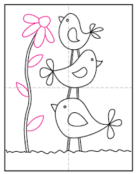 Draw an easy penguin · art projects for kids. Draw Simple Birds Art Projects For Kids