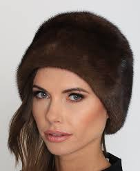 Brown Mink Fur Women's Soft Hat