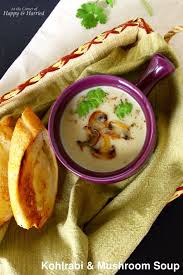 Creamy Kohlrabi And Mushroom Soup Kohlrabi Recipes Mushroom Soup Stuffed Mushrooms