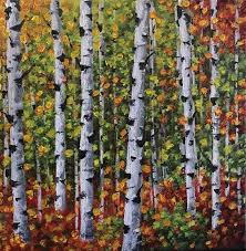 Black And White Birch Tree Wall Art Original Art Birch Tree Painting Acrylic Painting Birch Trees Painting Aspen Trees Painting Tree Painting