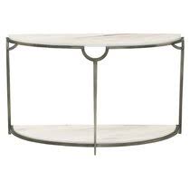 Wire brushed oak veneers with cerused greige and cerused charcoal finishes partner elegantly with cast aluminum in a textured graphite finish on metal and hardware, as well as black forest marble accents. Storage Bernhardt Console Tables You Ll Love In 2021 Wayfair