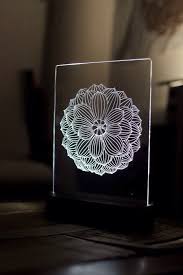 Led Lamp Bedside Lamp Desk Lamp Floor Lamp Modern Home Etsy Bedroom Night Light Lotus Mandala Led Table Lamp