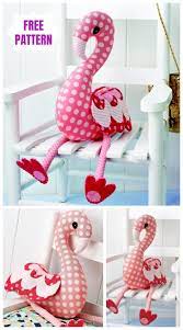 Diy Flossie Flamingo Animal Toy Sew Pattern Tutorial Sewing Toys Sewing Stuffed Animals Animal Sewing Patterns