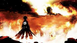 Also you can download levi's wallpapers and mikasa eren, share it with your. Hd Wallpaper Anime Colossal Titan Eren Jeager Fire Shingeki No Kyojin Wallpaper Flare