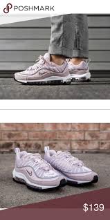 Nike Air Max 98 Nike Air Max 98 Wmns Barely Rose Color Is A Light Pink Lavender Purple Tone Shoes Are Really Comfortable In Goo Nike Air Max Nike Air Nike