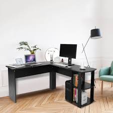 Study table, a versatile desk for your home. Furniture Computer Desk L Shape Corner Home Office Study Table S Shape With 2 Side Shelf Kisetsu System Co Jp