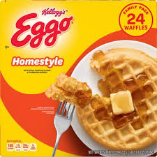 Eggo is a brand of frozen waffles owned by the kellogg company, and sold in north america. Eggo Breakfast Homestyle Frozen Waffles 24 Ct 29 6 Oz Smith S Food And Drug