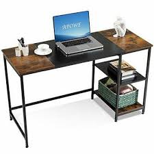 This article examines the pros and cons of both desks and tables as a work surface in a home office or elsewhere in the home. Apowe Industrial Writing Desk Computer Desk Pc Laptop Study Workstation For Home Office Rustic Brown Tabletop With Sturdy Metal Frame Living Room Dining Table Home Office Desk Easy Assembly Furniture Lighting