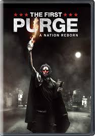 High resolution official theatrical movie poster (#1 of 12) for the first purge (2018). Amazon Com The First Purge Y Lan Noel Lex Scott Davis Joivan Wade Steve Harris Marisa Tomei Gerard Mcmurray Jason Blum Michael Bay Andrew Form Brad Fuller Sebastien K Lemercier James Demonaco Movies