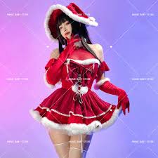 Lovely Red Maid Lolita Dress Kawaii Halloween Outfits Apron Maid Kawaii  Christmas Dress Santa Claus Cosplay Costume Women - купить по выгодной цене  | AliExpress