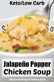 Jalapeno Popper Chicken Soup Low Carb Chicken Soup Low Carb Soup Stuffed Peppers