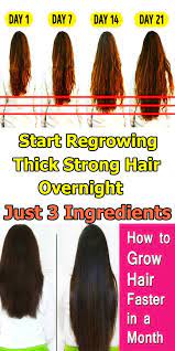 Start Regrowing Thick Strong Hair Overnight With Just 3 Ingredients Grow Natural Hair Faster How To Grow Natural Hair Make Hair Grow Faster