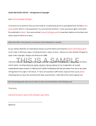 Maybe you would like to learn more about one of these? Cease And Desist Letter For Copyright Infringement Template