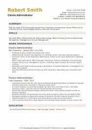 claims administrator resume samples