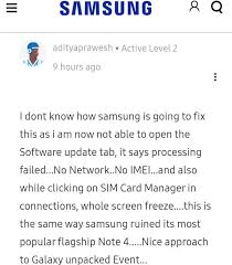Check spelling or type a new query. Galaxy Note 8 Users Report No Sim Card No Network And Imei Issues