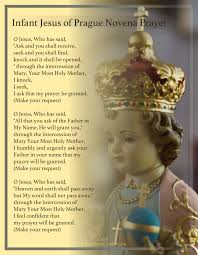 Infant Jesus Of Prague Novena Prayer Novena Prayers Novena Novena Prayers Catholic